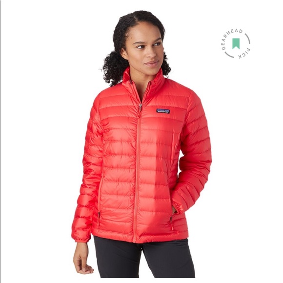 Coral Patagonia Down Sweater Jacket 